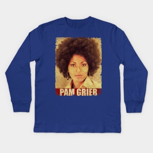 Pam Grier - NEW RETRO STYLE Kids Long Sleeve T-Shirt